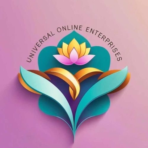 Elegant logo with a lotus flower and stylized hands, symbolizing growth and care.