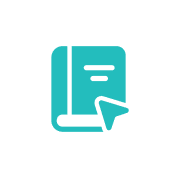 Minimalist icon of a closed book with a page corner folded.